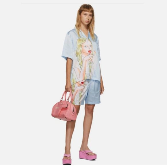 Im Sorry Petra Collins Blue Satin Graphic Set - Picture 4 of 6